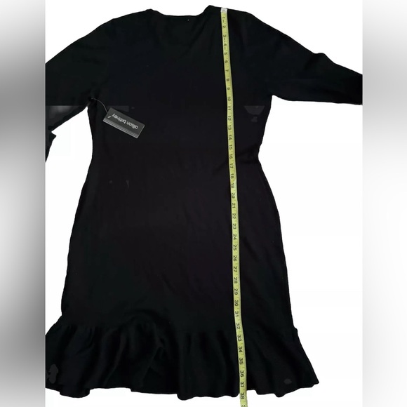 Allison Brittany Sweater Dress Women’s Size XL Black w/ red floral Sleeve - Picture 5 of 6